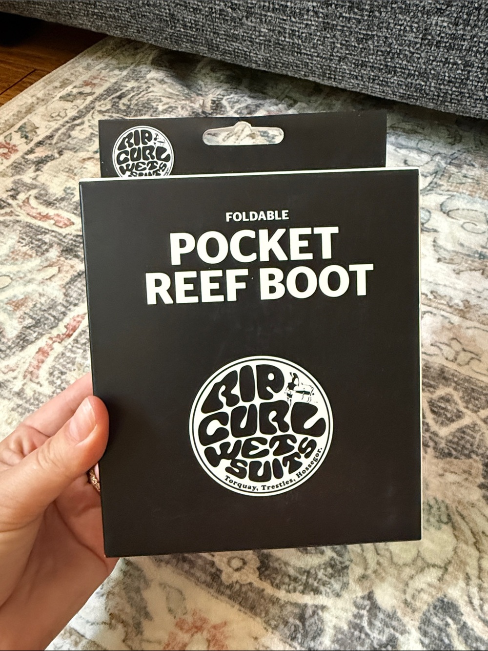 Rip Curl Black Foldable Pocket Reef Boot
